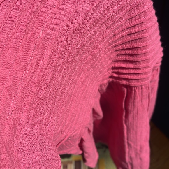 COPY - NWT Free People Pink Short Bubble Sleeve Tunic Midi Dress Top - Picture 11 of 11